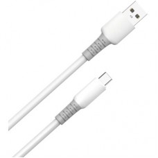 Дата кабель USB 2.0 AM to USB-C 1.0m 3A liquid silicone white ColorWay (CW-CBUC093-WT) - Фото