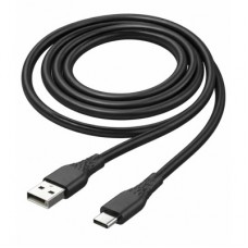 Дата кабель USB 2.0 AM to USB-C 2.0m 3A textured PVC black ColorWay (CW-CBUC095-BK) - Фото