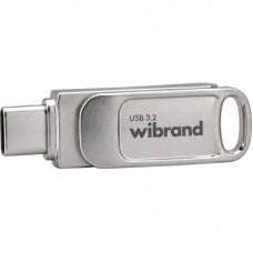 USB-флеш-накопичувач Wibrand 64 GB Bee Silver USB 3.2/Type-C (WI3.2TC/BE64TC039S) - Фото