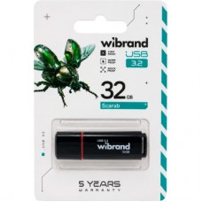 USB-флеш накопичувач Wibrand 32 GB Scarab Black USB 3.2 (WI3.2/SC32P11B) - Фото