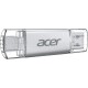 USB флеш накопитель Acer 32GB UP300 Silver USB 3.2/Type-C (BL.9BWWA.588)