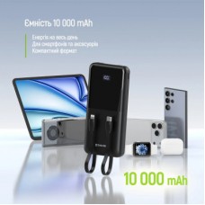 Батарея универсальная ColorWay 10 000 mAh DigiPower PD/22.5W, QC/4.0, Black (CW-PB100LP01BK) - Фото