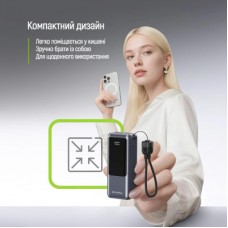 Батарея универсальная ColorWay 10 000 mAh Urban PD/22.5W, QC/4.0, Gray (CW-PB100LP03GR) - Фото