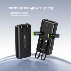 Батарея универсальная ColorWay 20 000 mAh DigiPower PD/22.5W, QC/4.0, Black (CW-PB200LP01BK) - Фото