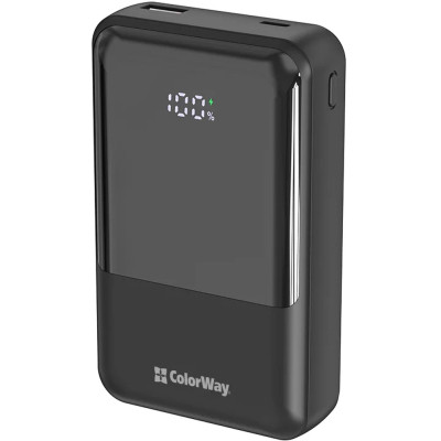 Батарея універсальна ColorWay 20 000 mAh DigiPower PD/45W, QC/4.0, Black (CW-PB200LP04BK)