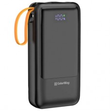 Батарея універсальна ColorWay 20 000 mAh PowerHub PD/22.5W, QC/4.0, Black (CW-PB200LP07BK) - Фото