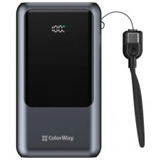 Батарея универсальная ColorWay 20 000 mAh Urban PD/22.5W, QC/4.0, Gray (CW-PB200LP03GR) - Фото
