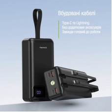 Батарея универсальная ColorWay 30 000 mAh EnergyHub PD/22.5W, QC/4.0, Black (CW-PB300LP05BK) - Фото