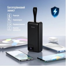 Батарея универсальная ColorWay 30 000 mAh EnergyHub PD/22.5W, QC/4.0, Black (CW-PB300LP05BK) - Фото