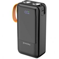 Батарея універсальна ColorWay 30 000 mAh PowerHub PD/22.5W, QC/4.0, Black (CW-PB300LP07BK) - Фото
