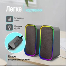 Акустическая система ColorWay Aura 2.0 USB/Bluetooth Gray (CW-SPU02GR) - Фото