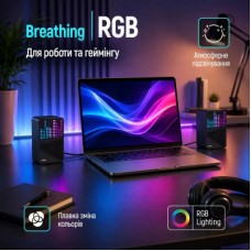 Акустическая система ColorWay SoundWave 2.0 RGB USB Black (CW-SPU06BK) - Фото