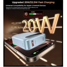 Батарея універсальна Choetech 10000mA, 22.5W, PD, QC, blue (B860-CCLBE) - Фото