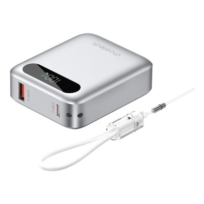 Батарея універсальна Choetech 10000mA, 22.5W, PD, QC, silver (B860-CCSL)
