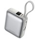 Батарея універсальна Choetech 10000 mAh, 35W. PD/3.0, LED Display, buid-in type-C cabel, Silver (B832-SL)
