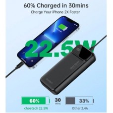 Батарея універсальна Choetech 20000 mAh, 22.5W, PD, QC/3.0, Black (B729-CCBK) Батарея універсальна Choetech 20000 mAh, 22.5W, PD, QC/3.0, Black (B729-CCBK) - Фото