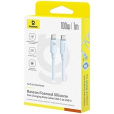 Дата кабель USB-C to USB-C 1.0m 100 W blue Baseus (E0426702) - Фото