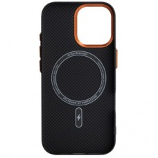 Чохол для мобільного телефона Armorstandart LikeCarbon2 SE MagCase Apple iPhone 17 Kevlar Black Orange (ARM89163) Чохол для мобільного телефона Armorstandart LikeCarbon2 SE MagCase Apple iPhone 17 Kevlar Black Orange (ARM89163) - Фото