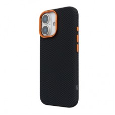 Чохол для мобільного телефона Armorstandart LikeCarbon2 SE MagCase Apple iPhone 17 Kevlar Black Orange (ARM89163) Чохол для мобільного телефона Armorstandart LikeCarbon2 SE MagCase Apple iPhone 17 Kevlar Black Orange (ARM89163) - Фото