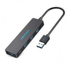 Концентратор Vention USB 3.0 to 4xUSB 3.0 0,15m black (CHKBB) - Фото