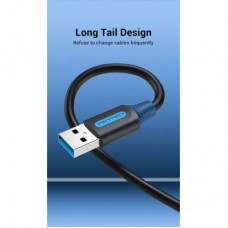 Дата кабель USB 3.0 AM/AM 1.5m PVC black Vention (CONBG) - Фото
