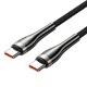 Дата кабель USB-C to USB-C 1.2m 5A nylon braided black Vention (CTYBAV)