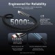 Дата кабель USB-C to USB-C 1.2m 5A nylon braided black Vention (CTYBAV) Дата кабель USB-C to USB-C 1.2m 5A nylon braided black Vention (CTYBAV)