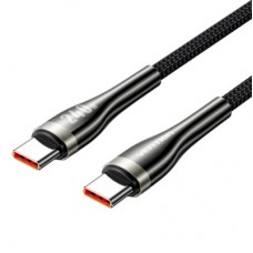 Дата кабель USB-C to USB-C 2.0m 5A nylon braided black Vention (CTYBH)