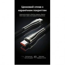 Дата кабель USB-C to USB-C 2.0m 5A nylon braided black Vention (CTYBH) - Фото