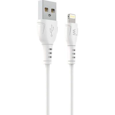 Дата кабель USB 2.0 AM to Lightning 1.0m PVC white Wibrand (WI.DC/BO1W-UL)