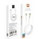 Дата кабель USB 2.0 AM to USB-C 1.0m 5A PVC white WUW (6972573331635)