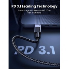 Дата кабель USB-C to USB-C 2.0m PD3.1 240W L513 gray Ugreen (45068) - Фото