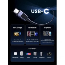 Дата кабель USB-C to USB-C 2.0m PD3.1 240W L513 gray Ugreen (45068) - Фото