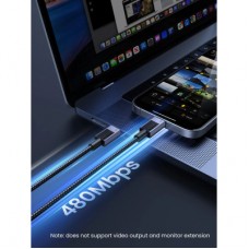 Дата кабель USB-C to USB-C 2.0m PD3.1 240W L513 gray Ugreen (45068) - Фото