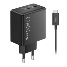 Блок питания к ноутбуку Lenovo Dual USB-C 65W GaN Charger (40AW065BEU) - Фото