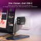 Блок питания к ноутбуку Lenovo Dual USB-C 65W GaN Charger (40AW065BEU)
