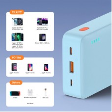 Батарея універсальна Baseus Airpow 20000 mAh 20W PD/3.0, QC/3.0, blue (P10022804313-00) - Фото