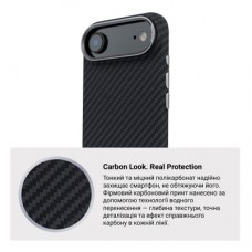 Чохол для мобільного телефона Armorstandart LikeCarbon2 MagCase Apple iPhone 17 Air Carbon Black (ARM86260) - Фото