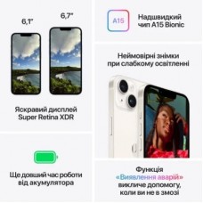 Мобильный телефон Apple iPhone 14 256Gb (Grade B) Starlight USED (iP14__25Sta_B) Мобильный телефон Apple iPhone 14 256Gb (Grade B) Starlight USED (iP14__25Sta_B) - Фото