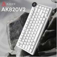 Клавиатура Ajazz AK820 V2 White Peach Switch Wireless/Bluetooth/USB UA White (AK820-V2-WP-S-W) Клавиатура Ajazz AK820 V2 White Peach Switch Wireless/Bluetooth/USB UA White (AK820-V2-WP-S-W) - Фото
