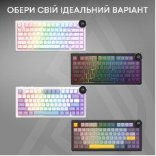 Клавиатура Ajazz AK820 V2 White Peach Switch Wireless/Bluetooth/USB UA White (AK820-V2-WP-S-W) Клавиатура Ajazz AK820 V2 White Peach Switch Wireless/Bluetooth/USB UA White (AK820-V2-WP-S-W) - Фото