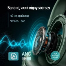 Наушники ColorWay Aero ANC Green (CW-HBT02G) - Фото