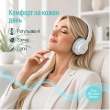 Наушники ColorWay Aero ANC White/Gray (CW-HBT02WT) - Фото