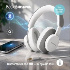 Наушники ColorWay Core ANC White/Gray (CW-HBT03WG) - Фото