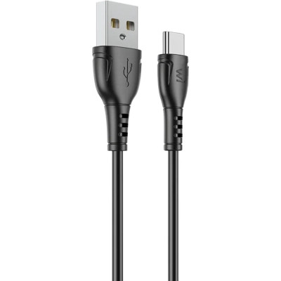 Дата кабель USB 2.0 AM to USB-C 1.0m PVC black Wibrand (WI.DC/BO1B-UC)