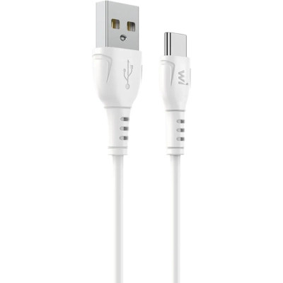 Дата кабель USB 2.0 AM to USB-C 1.0m PVC white Wibrand (WI.DC/BO1W-UC)