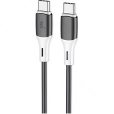 Дата кабель USB-C to USB-C 1.0m 60W silicone black Wibrand (WI.DC/MA1B-CC)
