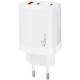 Зарядное устройство XoKo 1xUSB-C PD45W + 1xUSB QC3.0 GaN white (XK-QC-450)