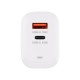 Зарядное устройство XoKo 1xUSB-C PD45W + 1xUSB QC3.0 GaN white (XK-QC-450)