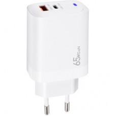 Зарядное устройство XoKo 1xUSB-C PD65W + 1xUSB QC3.0 GaN white (XK-QC-620)